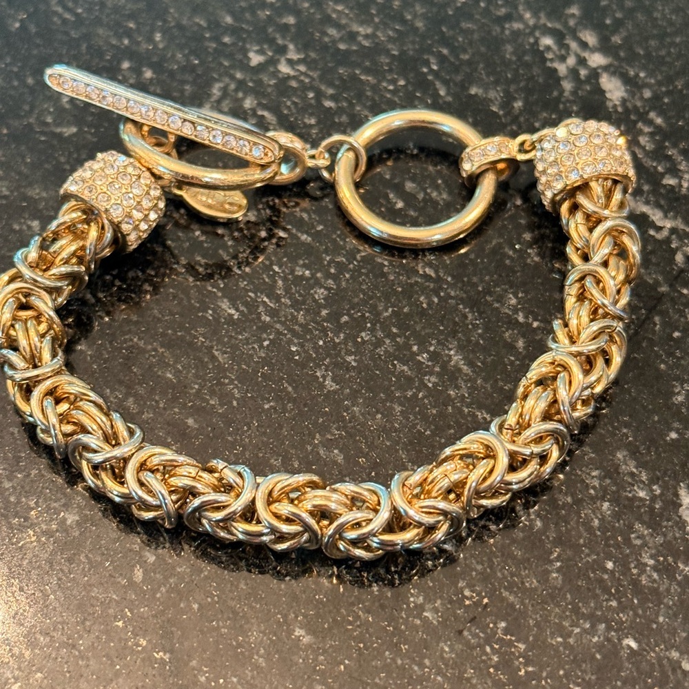 Gold and Silver Byzantine Chainmaille Bracelet